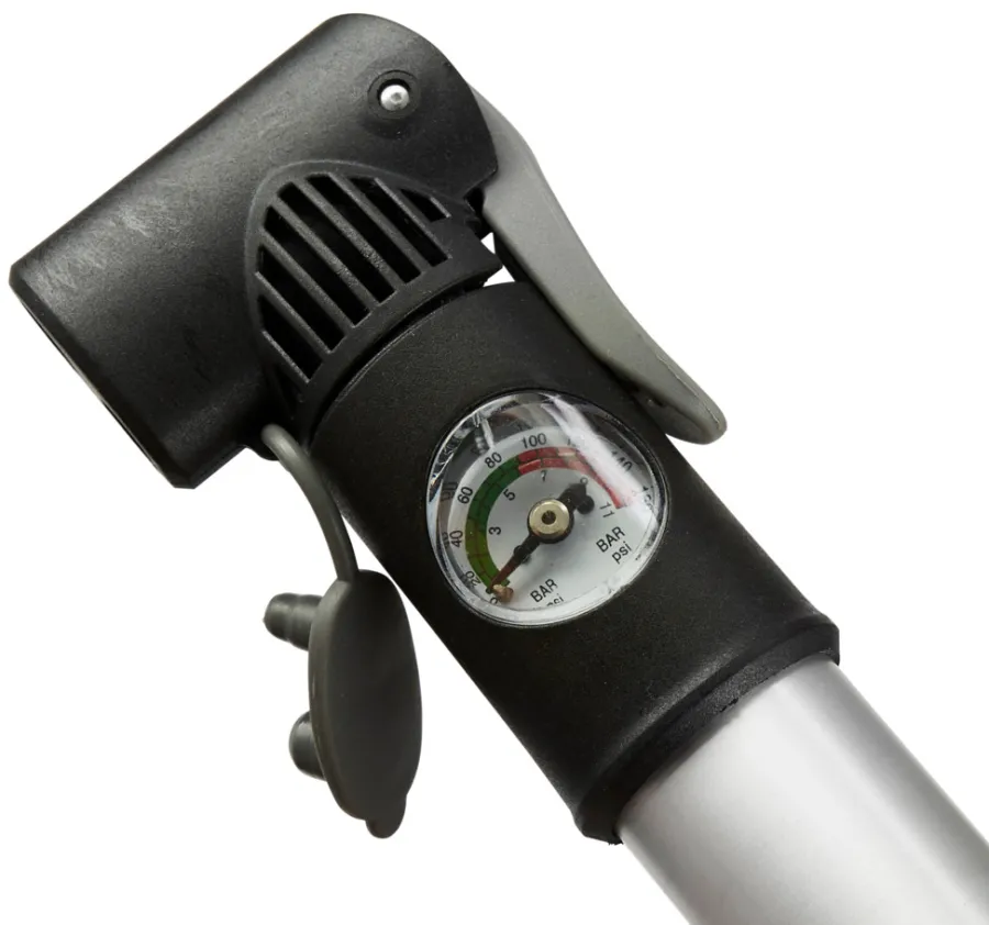 Sykkelreparasjon & Lappesaker^Bikezone Sykkelpumpe mini m/manometer