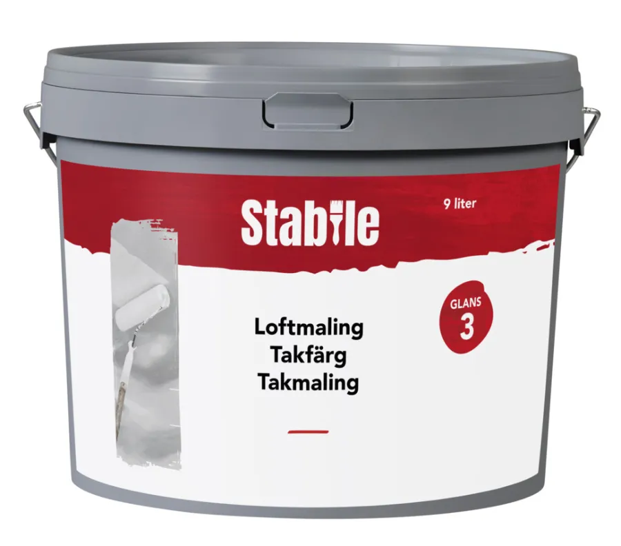 Takmaling^Stabile Takmaling glans 3 9 liter - Hvit