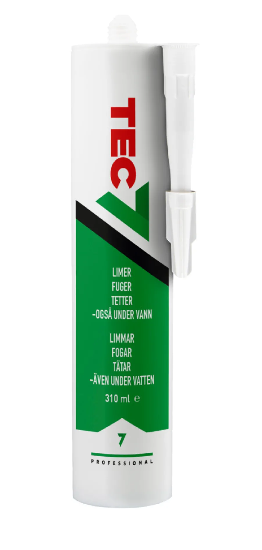 Fugeprodukter^TEC7 fugemasse svart 310 ml