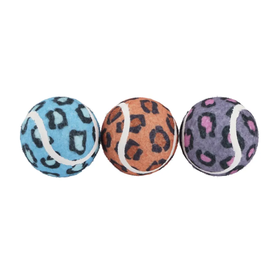 Sesongavslutning|Leker^Ud & Leg Tennisballer med dyreprint 3-pk.