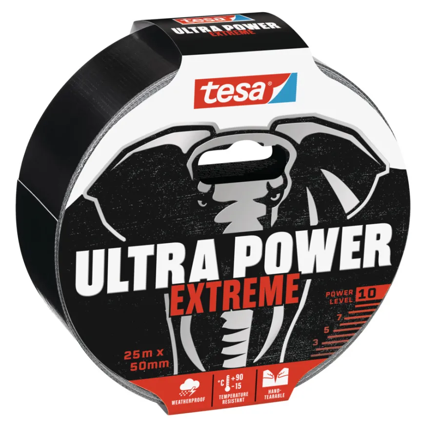 Tape^Tesa Ultra Power Extreme reparasjonstape 50 mm x 25 meter
