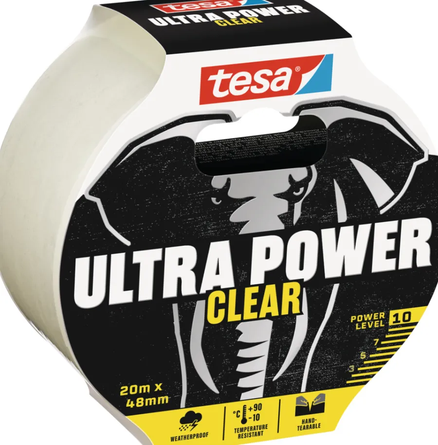 Tape^Tesa Ultra Power klar reparasjonstape 48 mm x 20 meter