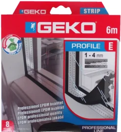 Tetningslister^Geko Tetningslist - Kronlist 10 x 5 mm - 6 meter