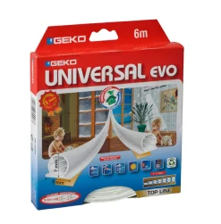 Tetningslister^Geko Tetningslist universal EVO hvit - 6 meter