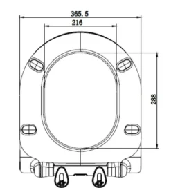 Toalettseter^Nautic Toalettsete D-Shape slim soft close hvit