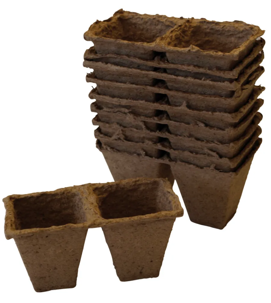 Forspiring^Weibulls Torvpotter firkantet 6 cm - 20 stk.