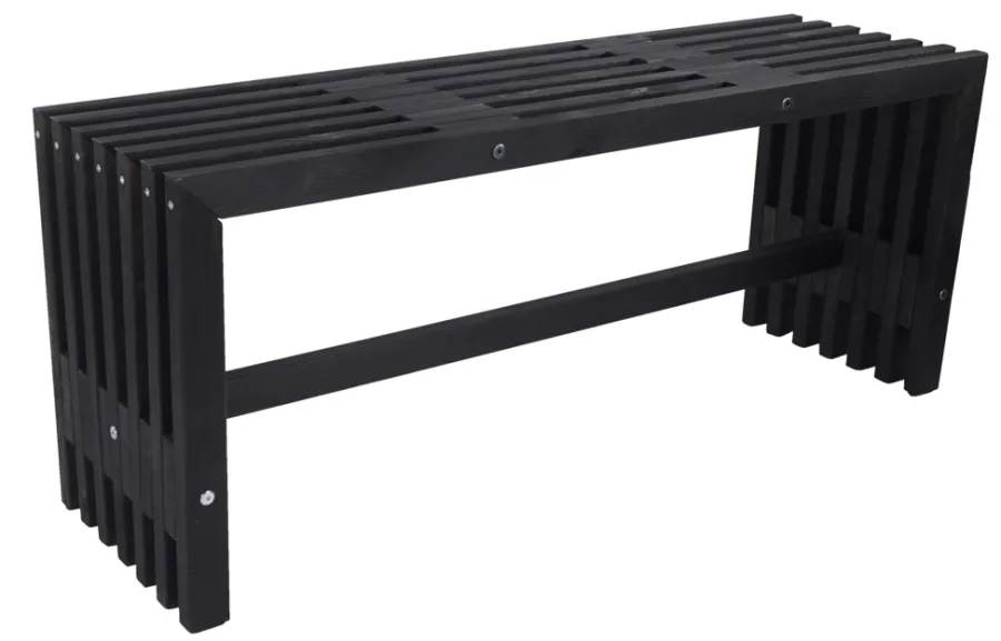 Sesongavslutning|Hagebenker^ Trallebenk Atlanta svart 110 x 32,5 cm - Sunlife®