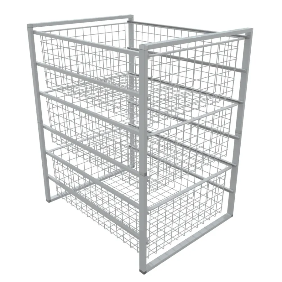 Oppbevaring|Garderobeinnredning^Domax Trådkurver med stativ 63 x 43,5 x 54,5 cm Hvit