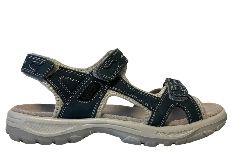 Tresko, Vernesko & Fottøy^ Trekkingsandaler dame i skinn str. Denimfarget