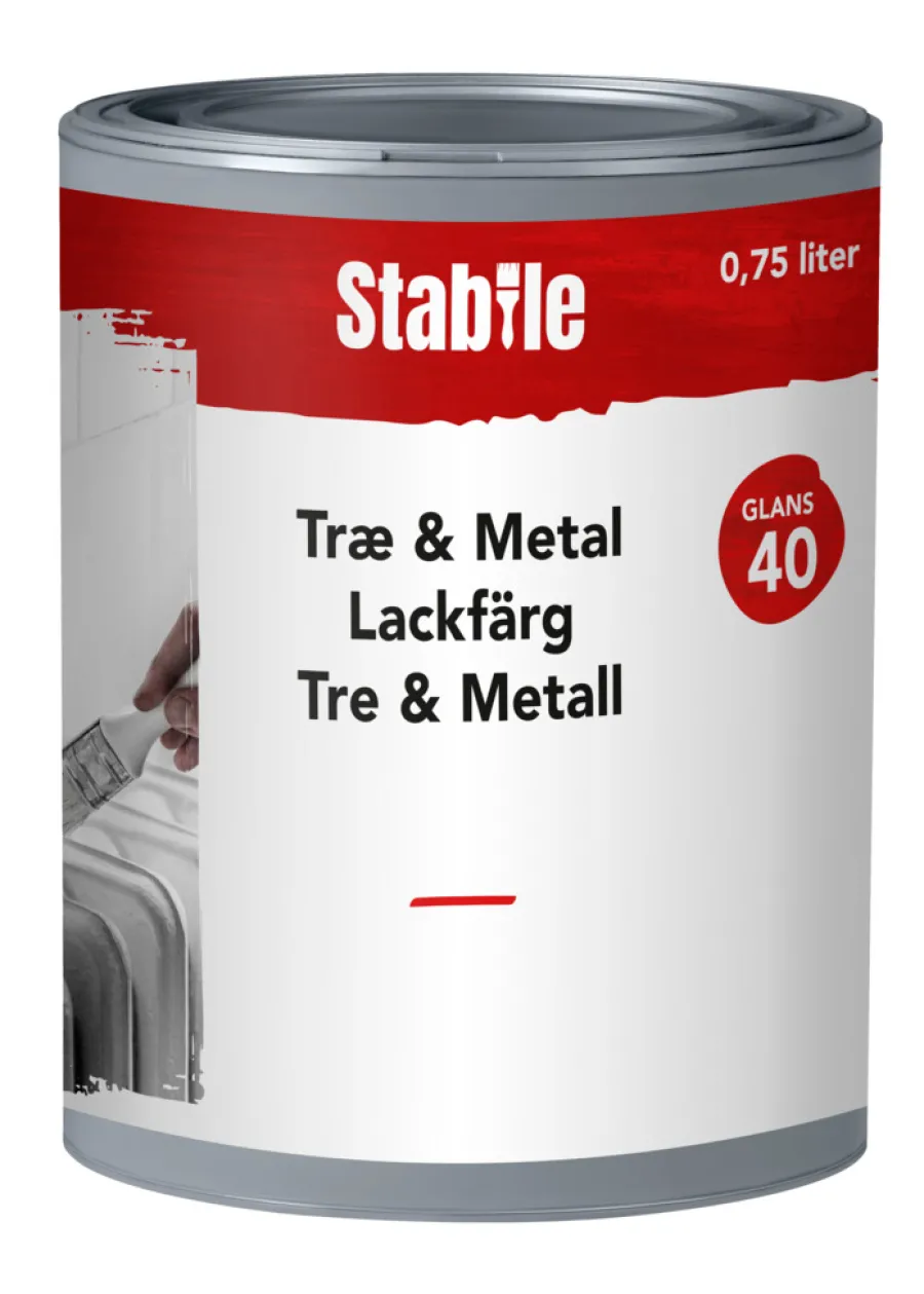 Tre- Og Metallmaling^Stabile Tre- & metallmaling vannbasert 0,75 l - hvit