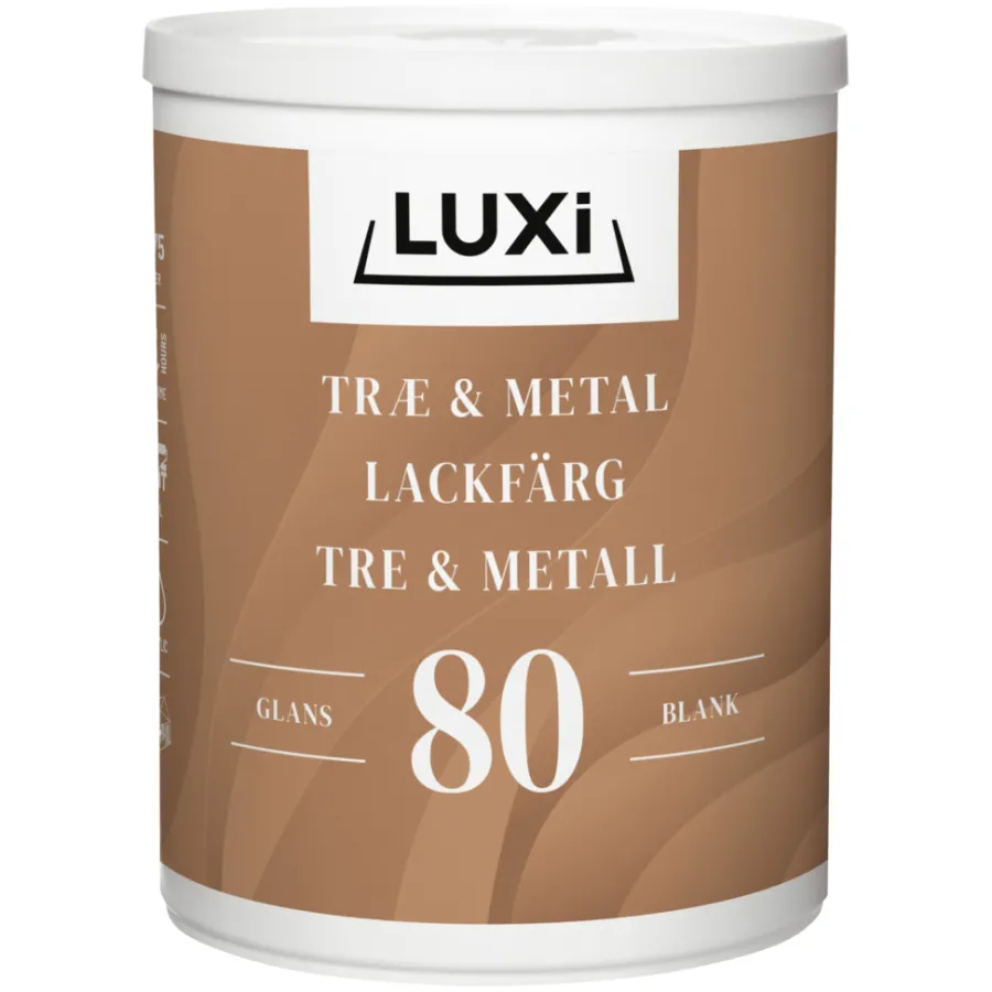 Tre- Og Metallmaling^Luxi Tre- & metallmaling vannbasert RAL 9010 0,75 l - Renhvit RAL 9010