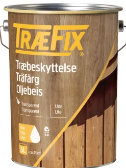 Trebeskyttelse^Træfix oljebeis transparent 5 liter Klar
