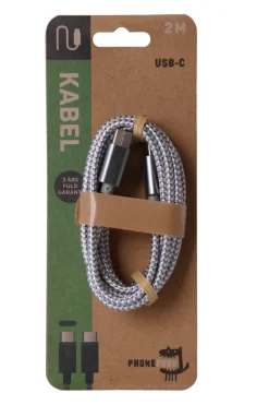Kabler & Adaptere^PhoneFood USB-C til USB-C kabel 2 meter
