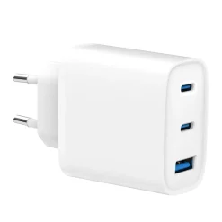 Kabler & Adaptere^Elworks USB/USB-C lader 3 uttak 65 W