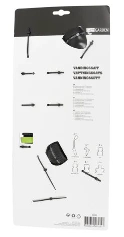 Koblinger & Sprøytepistoler^Garden Vanningssett 8 deler 1/2"–3/4" – ® Grønn/svart