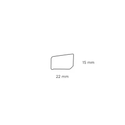 Lister^Hornbaek Vaskelist plast hvit – 15 x 22 x 3000 mm
