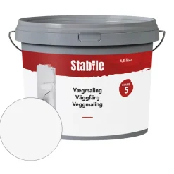 Veggmaling^Stabile Veggmaling 5 4,5 liter - Hvit