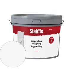 Veggmaling^Stabile Veggmaling 5 9 liter - Hvit