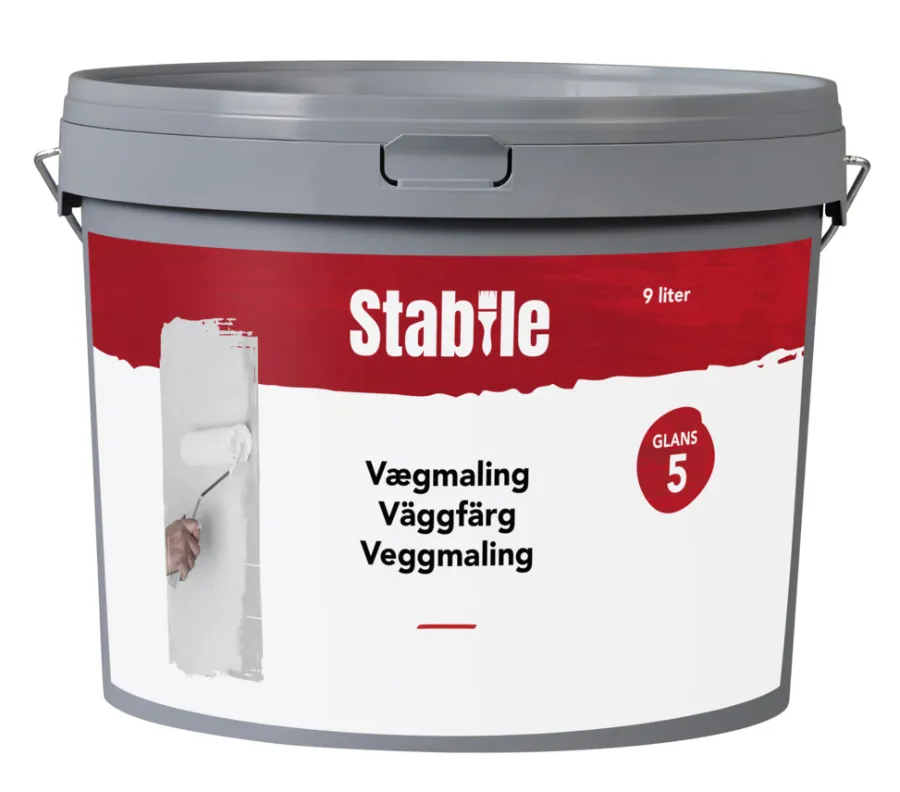 Veggmaling^Stabile Veggmaling 5 9 liter - Hvit