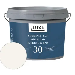 Veggmaling^Luxi Veggmaling kjøkken/bad mote hvit 4,5 liter - motehvit (NCS-kode s1002-y20r)