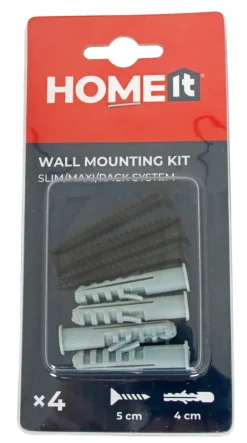Veggskinner & Hylleknekter^Home it Veggmonteringssett t/Rack/Maxi/Slim svart