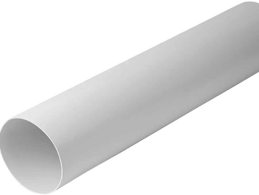 Ventilasjon^ Ventilasjonskanal Ø125 0,5 m Hvit