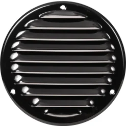 Ventilasjon^ Ventilrist med netting Ø165 mm - svart metall