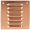 Ventilasjon^ Ventilrist med netting 170 x 170 mm - metall kobber