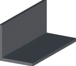 Profillister^ Vinkellist svart pvc - 25 x 25 mm x 2 m