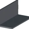 Profillister^ Vinkellist svart pvc - 25 x 25 mm x 1 meter