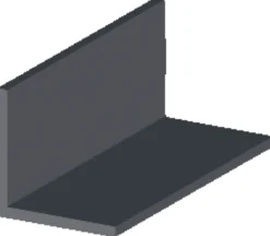 Profillister^ Vinkellist svart pvc - 25 x 25 mm x 1 meter